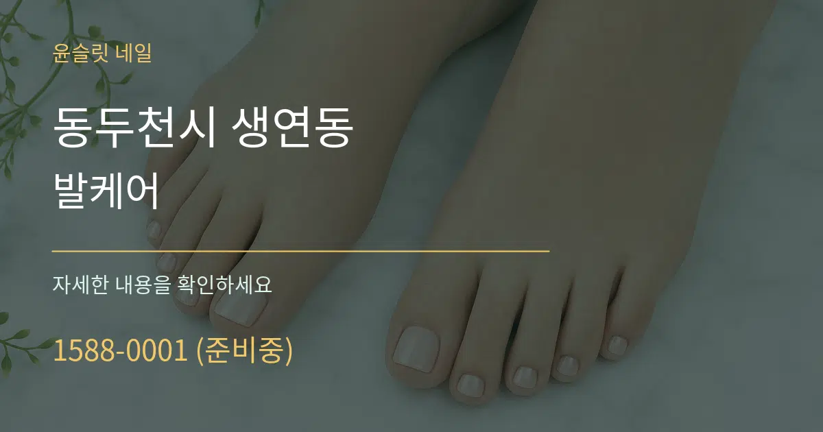 동두천시 생연동 발케어 서비스 이용 안내 그래픽