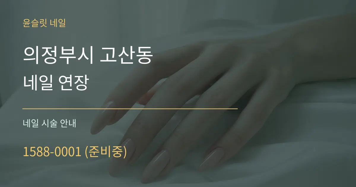 의정부시 고산동 네일 연장 대표 안내 그래픽