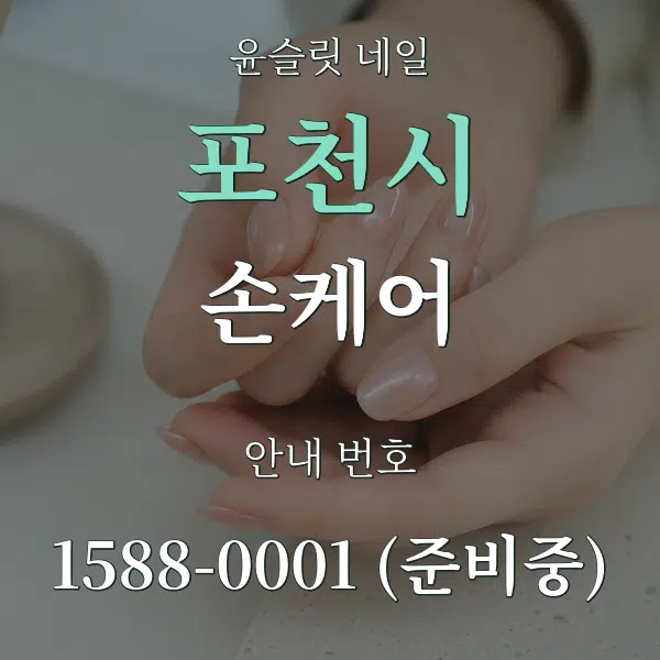 포천시 손케어 대표 안내 그래픽