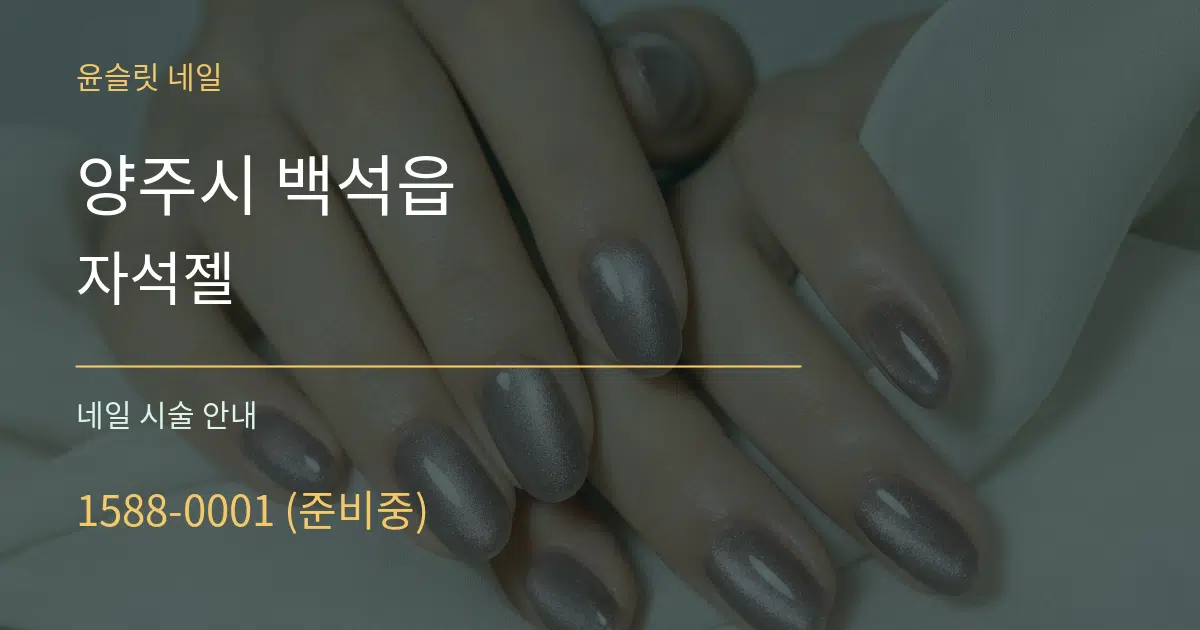 양주시 백석읍 자석젤 대표 안내 그래픽
