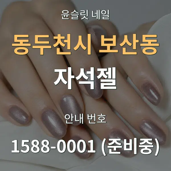 동두천시 보산동 자석젤 대표 안내 그래픽