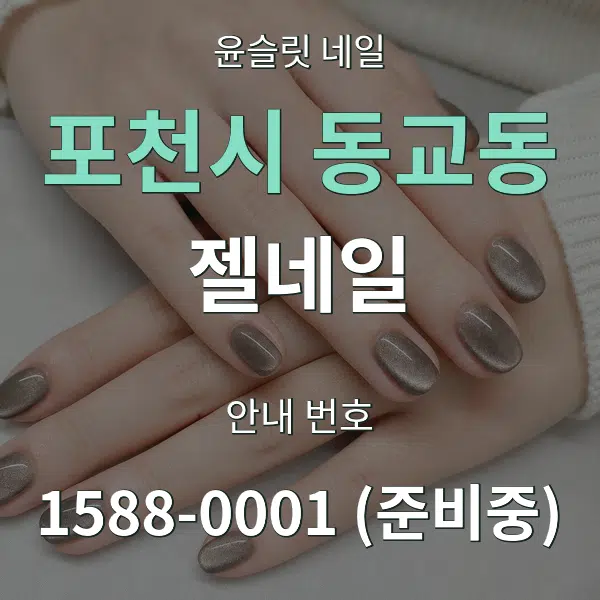 포천시 동교동 젤네일 대표 안내 그래픽