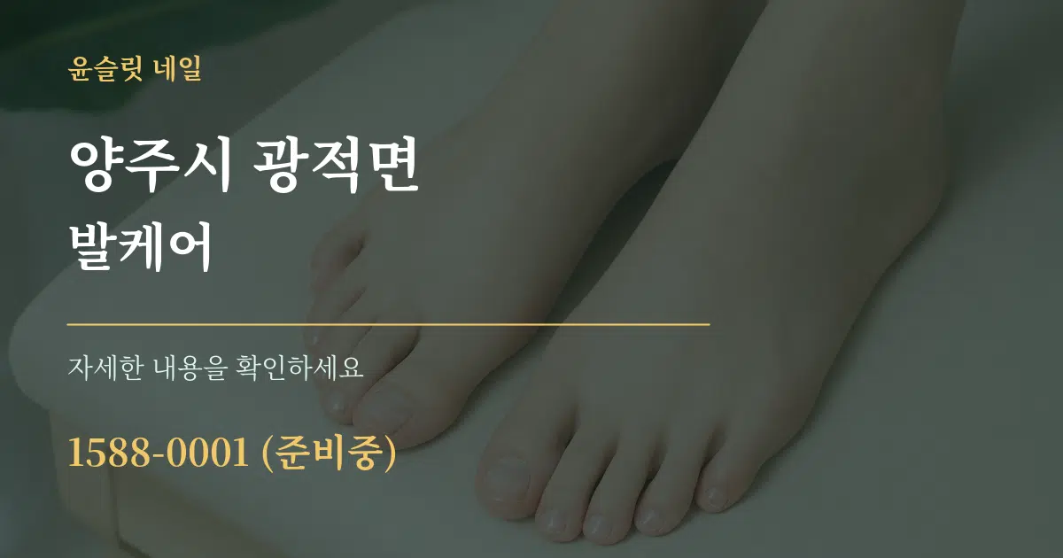 양주시 광적면 발케어 작업 조건 안내 그래픽