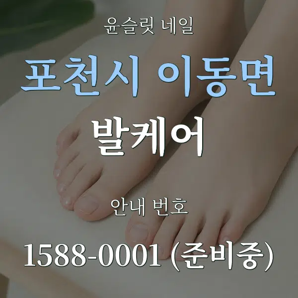포천시 이동면 발케어 대표 안내 그래픽