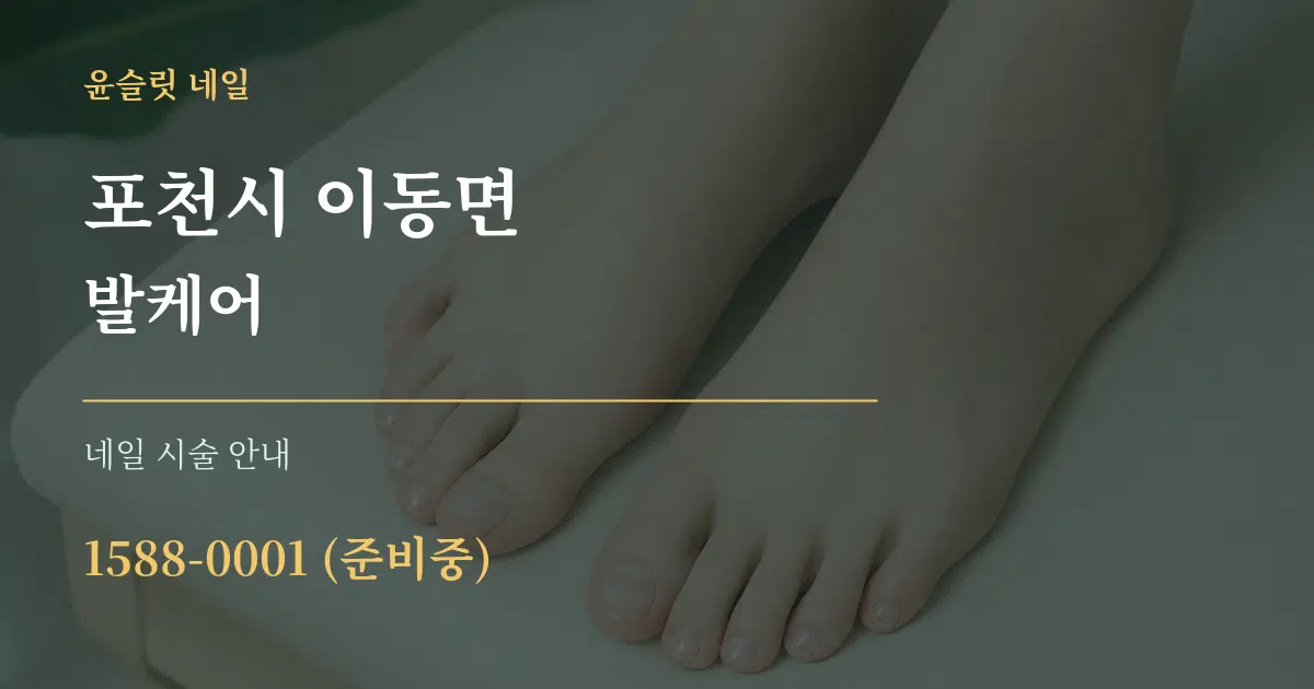 포천시 이동면 발케어 대표 안내 그래픽
