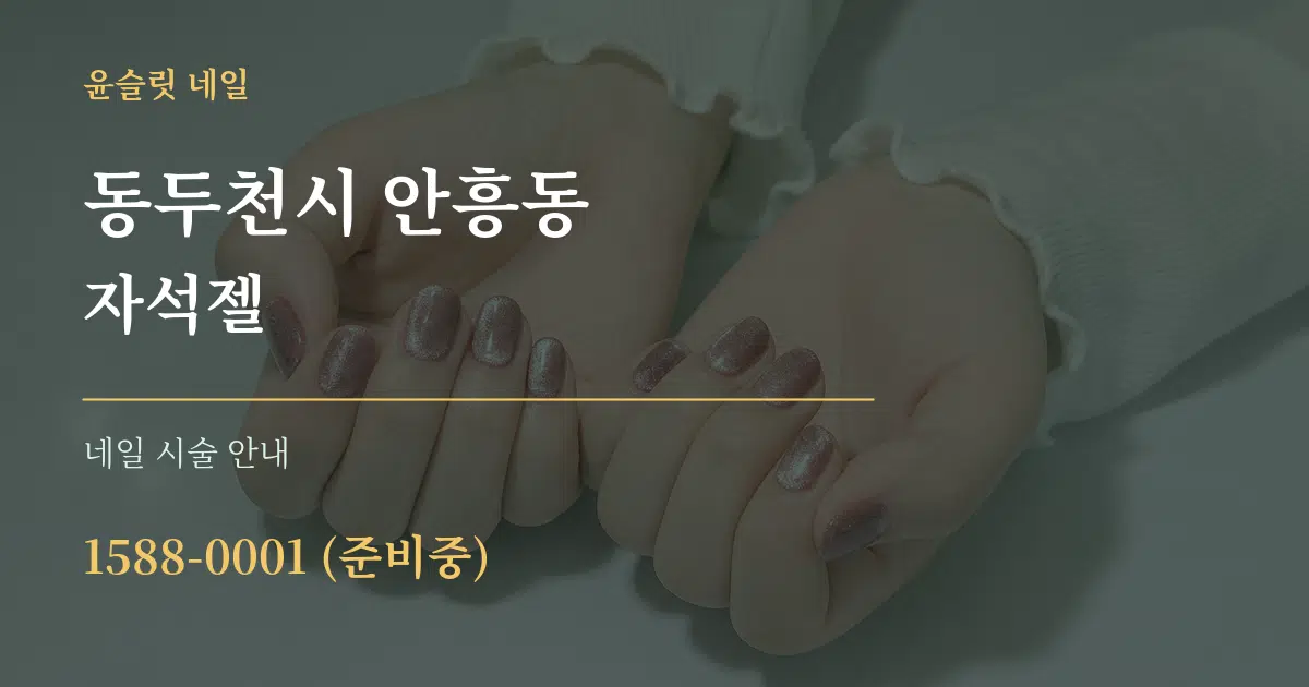 동두천시 안흥동 자석젤 대표 안내 그래픽
