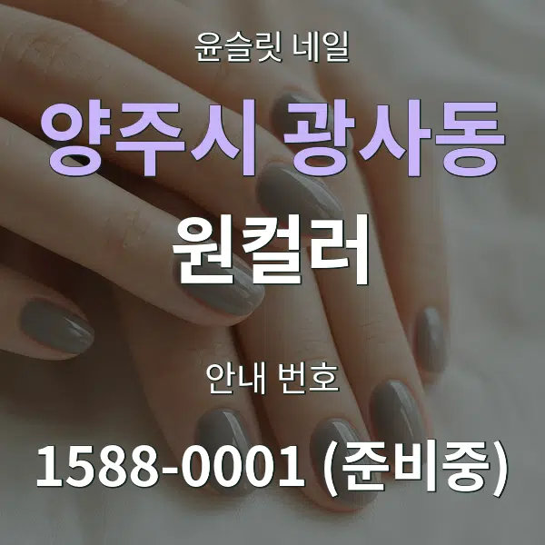 양주시 광사동 원컬러 대표 안내 그래픽