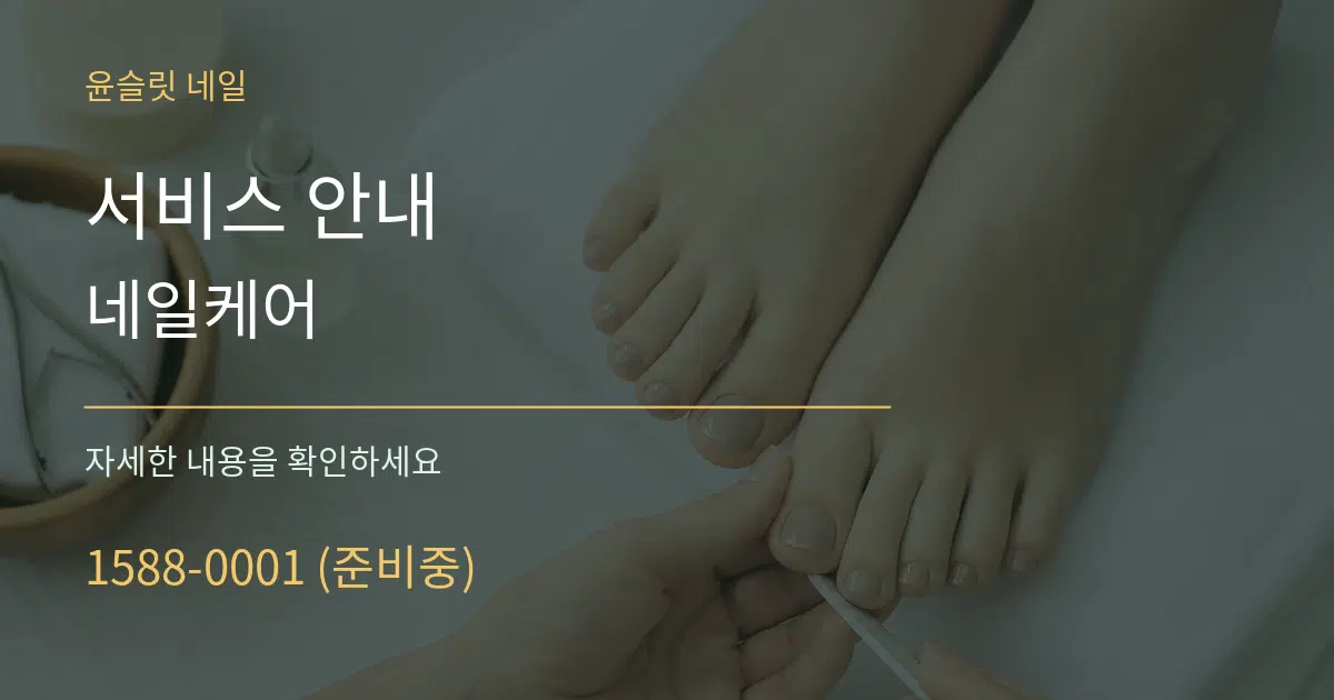 서비스 안내 네일케어 서비스 이용 안내 그래픽