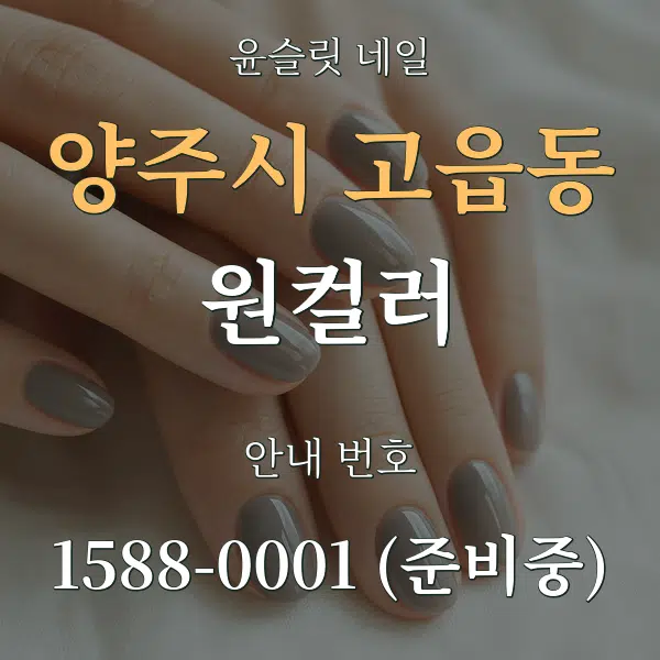 양주시 고읍동 원컬러 대표 안내 그래픽