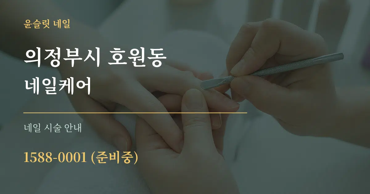 의정부시 호원동 네일케어 대표 안내 그래픽