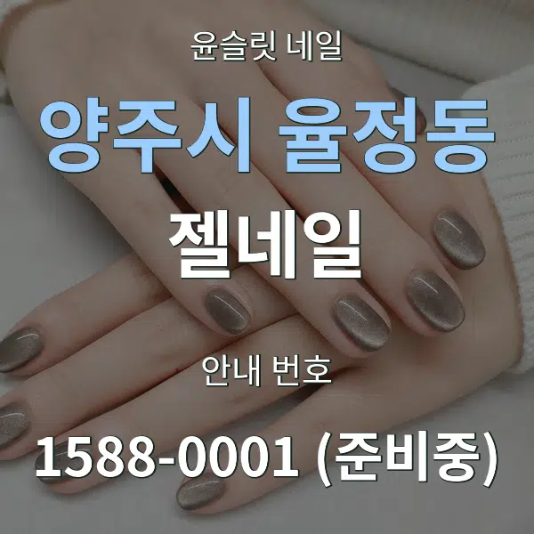 양주시 율정동 젤네일 대표 안내 그래픽