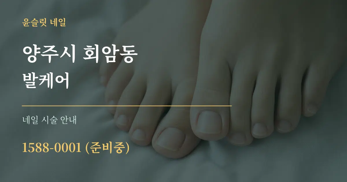 양주시 회암동 발케어 대표 안내 그래픽