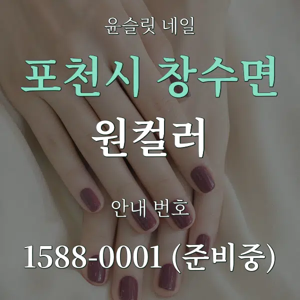 포천시 창수면 원컬러 대표 안내 그래픽