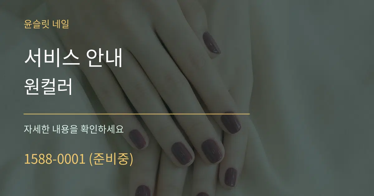 서비스 안내 원컬러 작업 조건 안내 그래픽