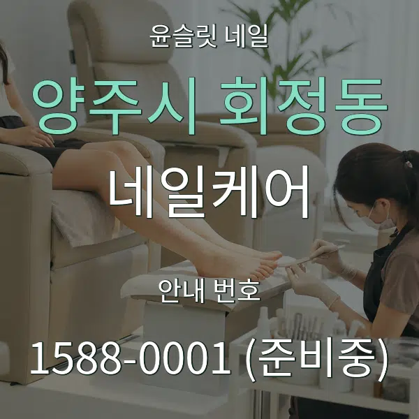 양주시 회정동 네일케어 대표 안내 그래픽