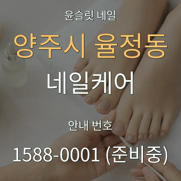 양주시 율정동 네일케어 대표 안내 그래픽