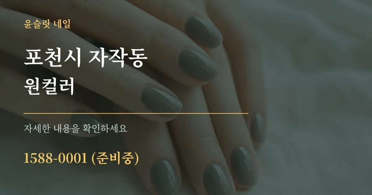 포천시 자작동 원컬러 서비스 이용 안내 그래픽