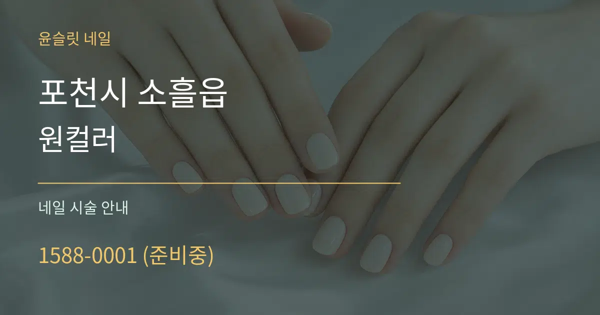 포천시 소흘읍 원컬러 대표 안내 그래픽