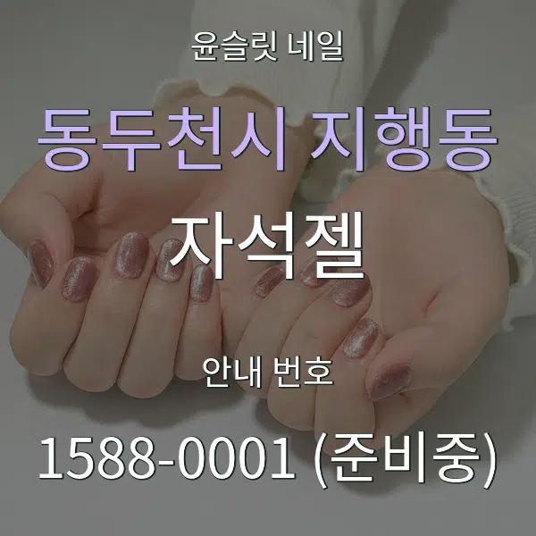 동두천시 지행동 자석젤 대표 안내 그래픽