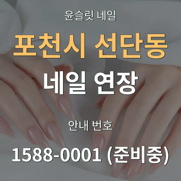 포천시 선단동 네일 연장 대표 안내 그래픽