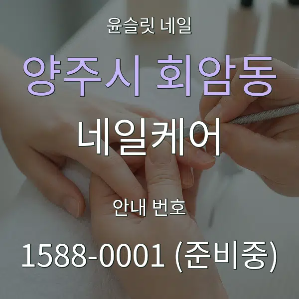 양주시 회암동 네일케어 대표 안내 그래픽