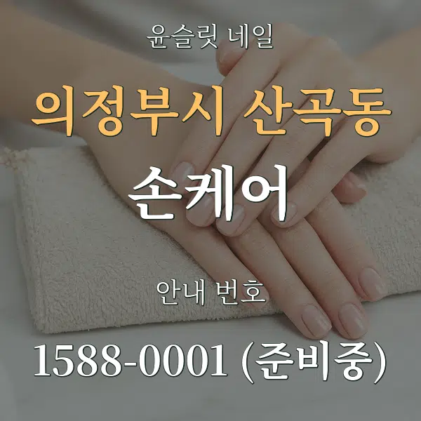 의정부시 산곡동 손케어 대표 안내 그래픽