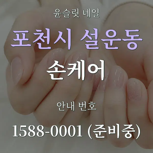 포천시 설운동 손케어 대표 안내 그래픽