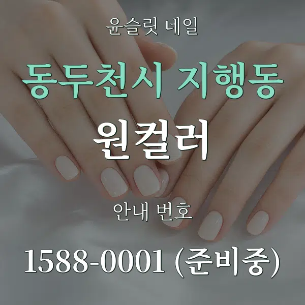 동두천시 지행동 원컬러 대표 안내 그래픽