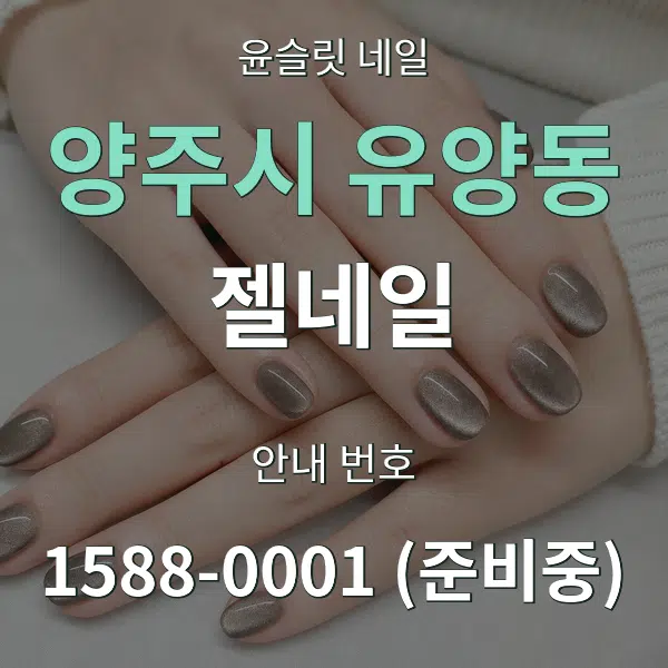 양주시 유양동 젤네일 대표 안내 그래픽