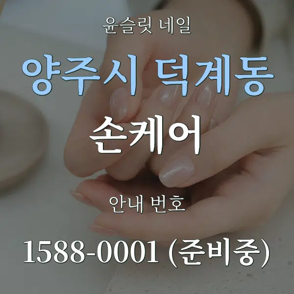 양주시 덕계동 손케어 대표 안내 그래픽