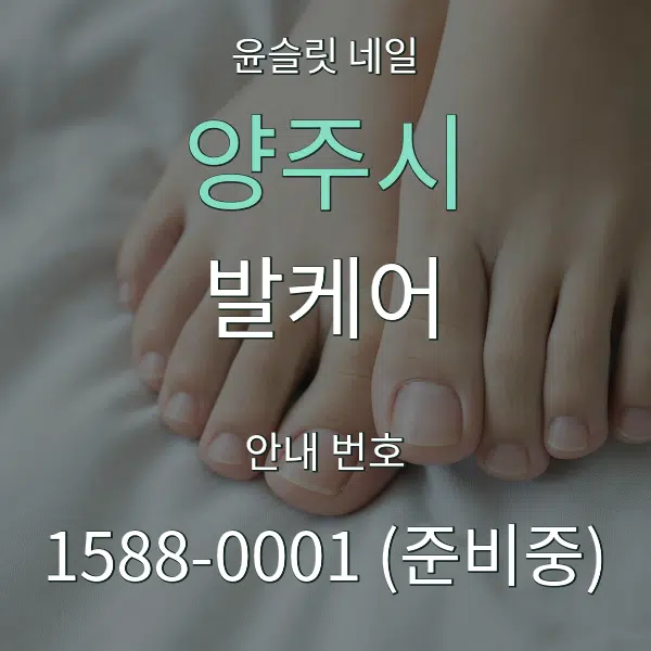 양주시 발케어 대표 안내 그래픽
