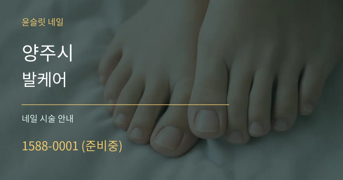 양주시 발케어 대표 안내 그래픽