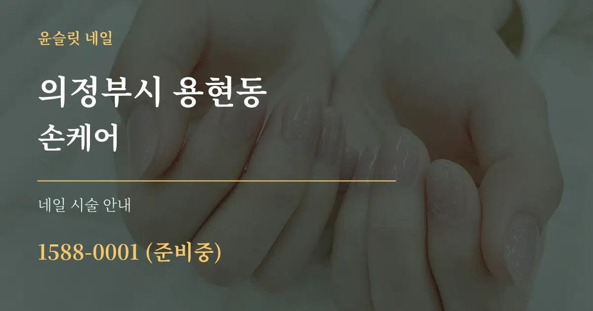 의정부시 용현동 손케어 대표 안내 그래픽