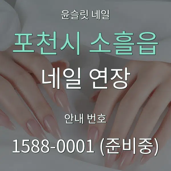 포천시 소흘읍 네일 연장 대표 안내 그래픽