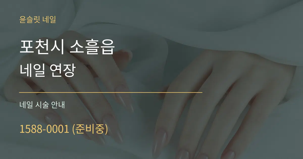 포천시 소흘읍 네일 연장 대표 안내 그래픽