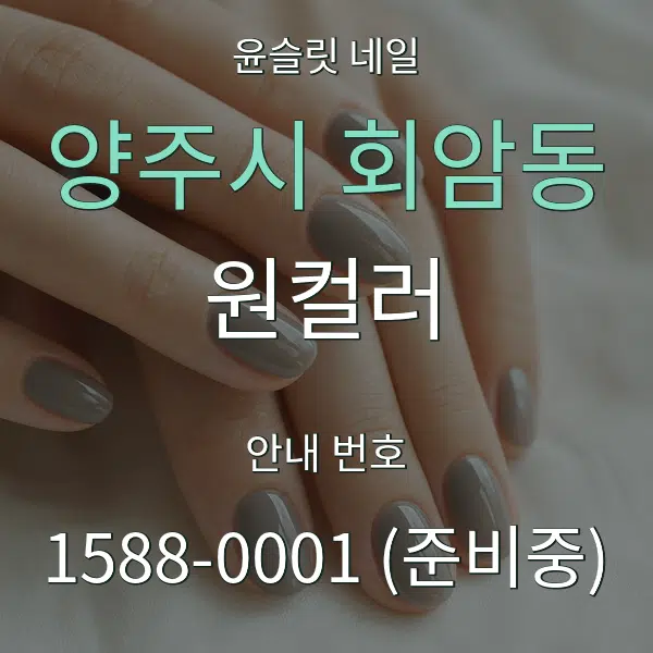 양주시 회암동 원컬러 대표 안내 그래픽
