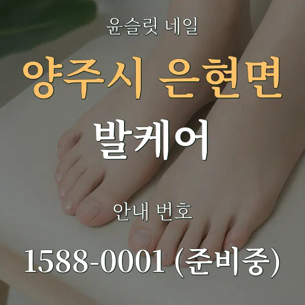 양주시 은현면 발케어 대표 안내 그래픽