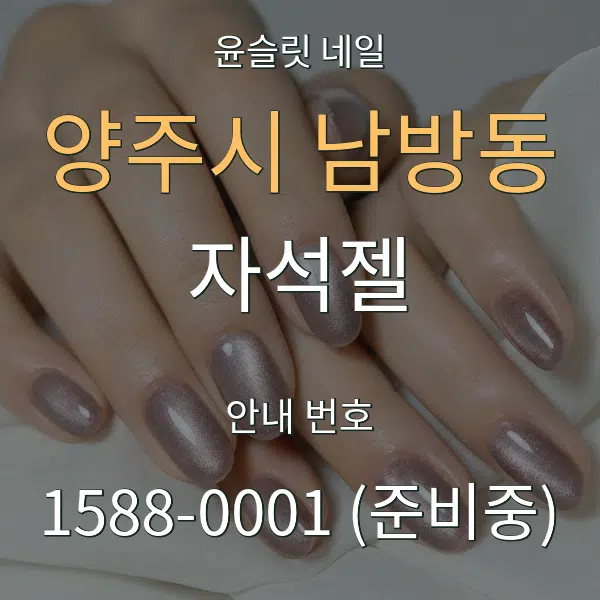 양주시 남방동 자석젤 대표 안내 그래픽