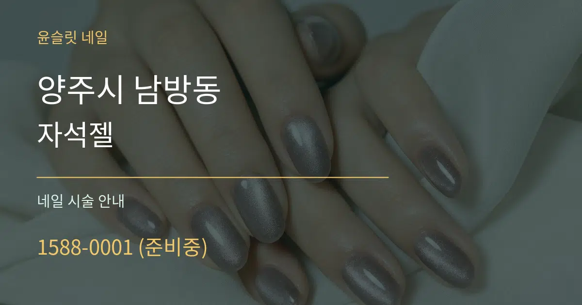 양주시 남방동 자석젤 대표 안내 그래픽