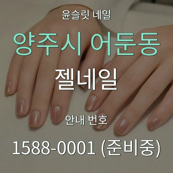 양주시 어둔동 젤네일 대표 안내 그래픽