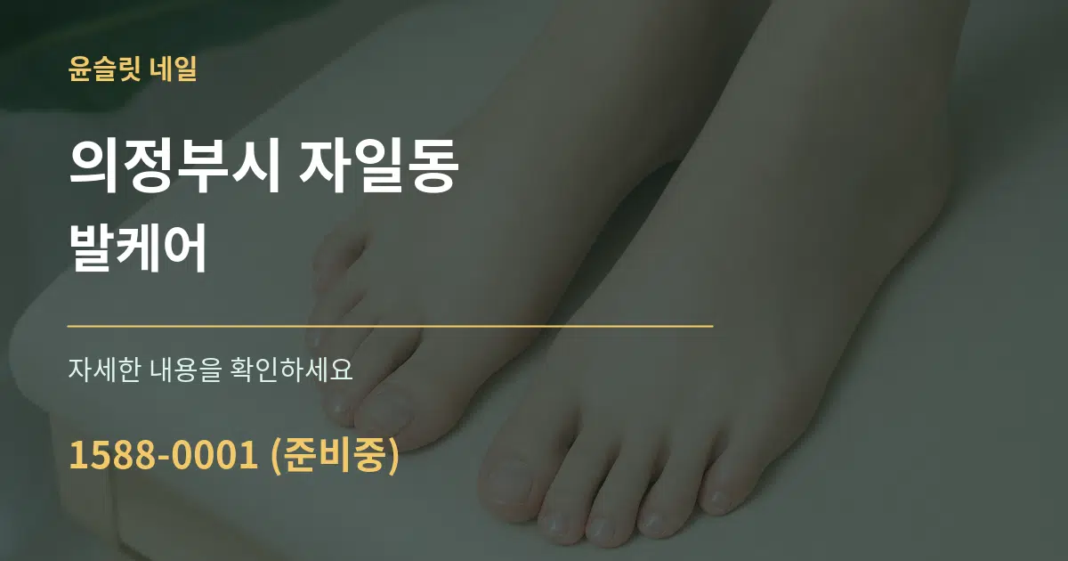 의정부시 자일동 발케어 작업 조건 안내 그래픽