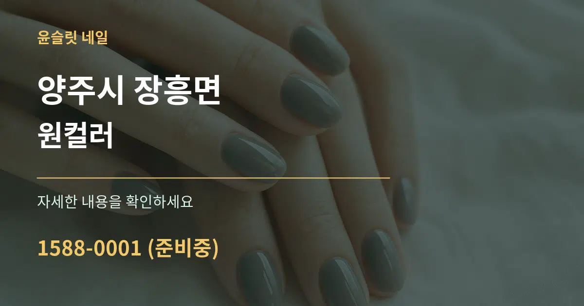양주시 장흥면 원컬러 서비스 이용 안내 그래픽