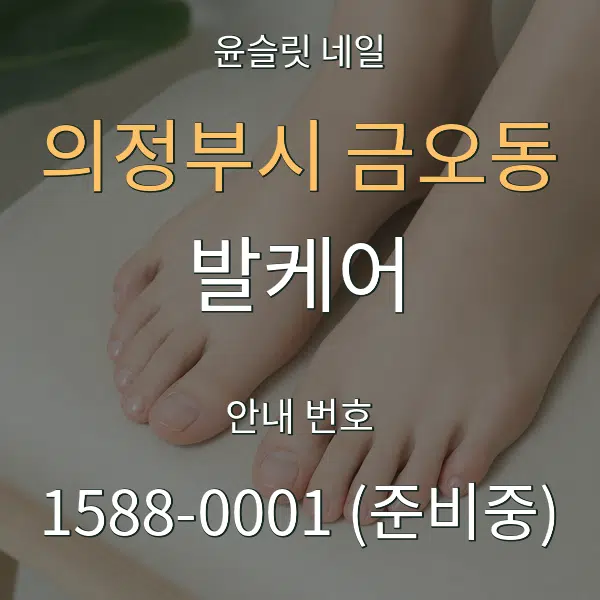 의정부시 금오동 발케어 대표 안내 그래픽