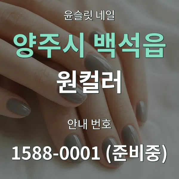 양주시 백석읍 원컬러 대표 안내 그래픽