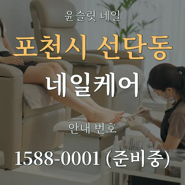 포천시 선단동 네일케어 대표 안내 그래픽