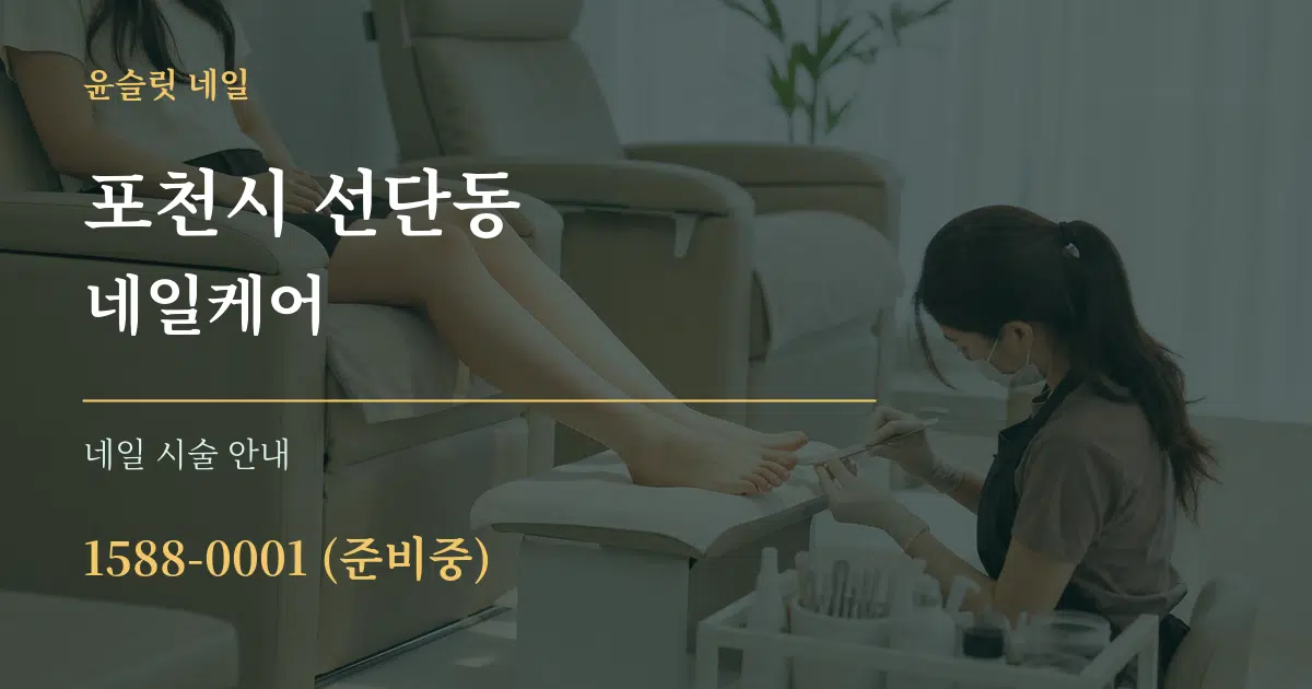 포천시 선단동 네일케어 대표 안내 그래픽