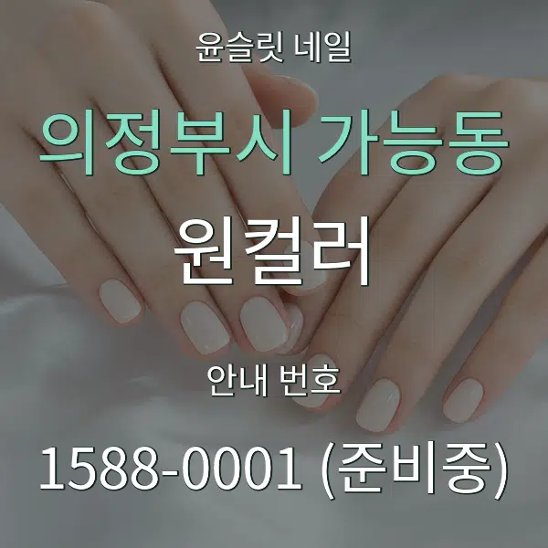 의정부시 가능동 원컬러 대표 안내 그래픽