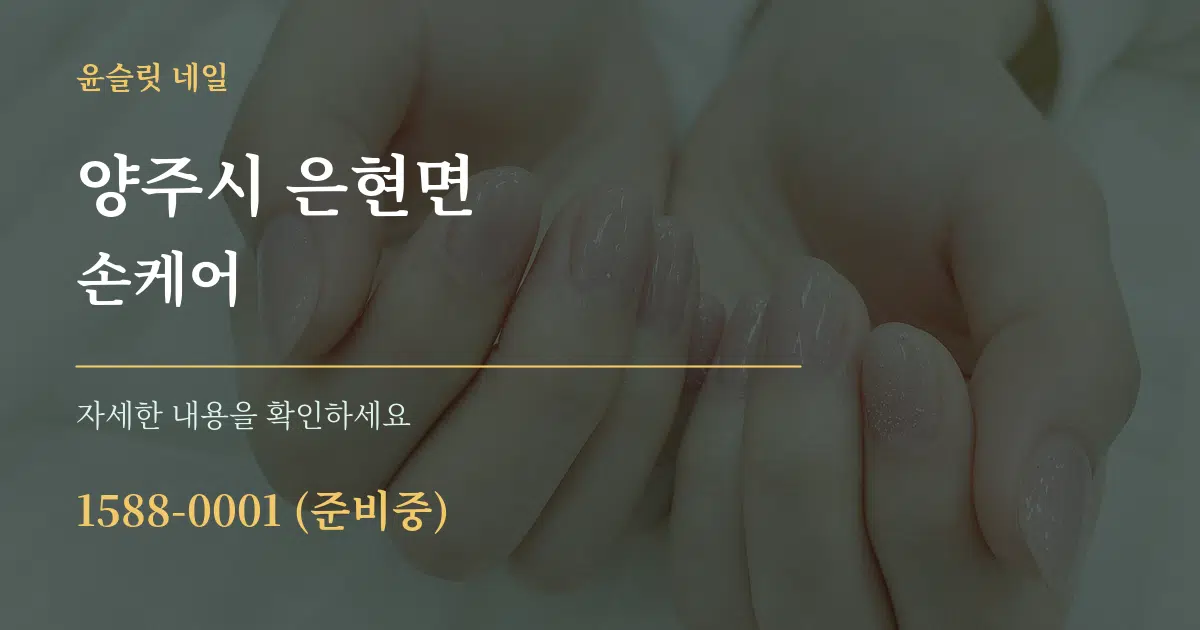 양주시 은현면 손케어 서비스 이용 안내 그래픽