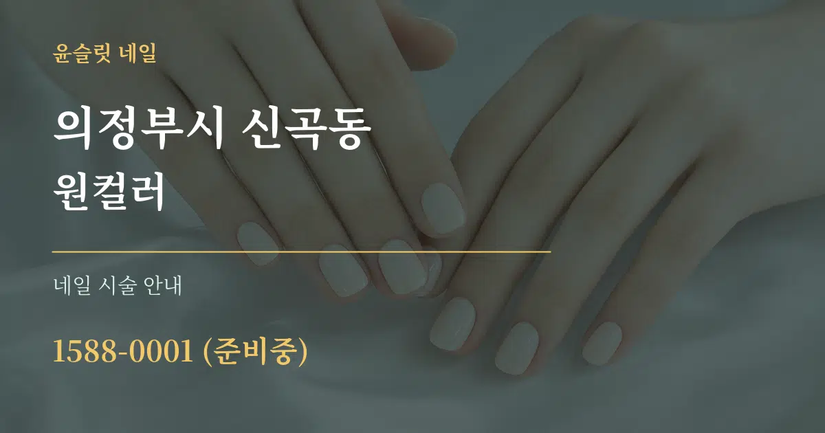 의정부시 신곡동 원컬러 대표 안내 그래픽
