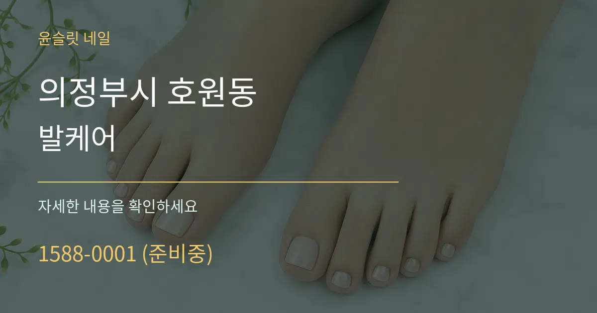 의정부시 호원동 발케어 서비스 이용 안내 그래픽